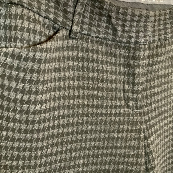 Express Editor Pants Y2K Black and Grey Houndstooth Checked Pants Size 6 - Picture 3 of 6